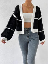 Load image into Gallery viewer, Womens Sweater-Open Front Dropped Shoulder Cardigan | sweater
