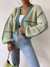 Load image into Gallery viewer, Womens Sweater-Open Front Dropped Shoulder Cardigan | sweater
