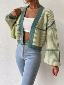 Womens Sweater-Open Front Dropped Shoulder Cardigan | sweater