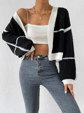 Load image into Gallery viewer, Womens Sweater-Open Front Dropped Shoulder Cardigan | sweater
