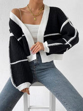 Load image into Gallery viewer, Womens Sweater-Open Front Dropped Shoulder Cardigan | sweater
