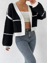 Load image into Gallery viewer, Womens Sweater-Open Front Dropped Shoulder Cardigan | sweater
