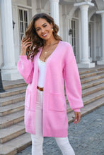 Load image into Gallery viewer, Womens Sweater-Open Front Dropped Shoulder Cardigan with Pocket | Coat &amp; Jacket &amp; Cardigan
