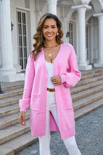 Load image into Gallery viewer, Womens Sweater-Open Front Dropped Shoulder Cardigan with Pocket | Coat &amp; Jacket &amp; Cardigan
