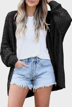 Load image into Gallery viewer, Womens Sweater-Openwork Open Front Long Sleeve Cardigan
