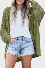 Load image into Gallery viewer, Womens Sweater-Openwork Open Front Long Sleeve Cardigan
