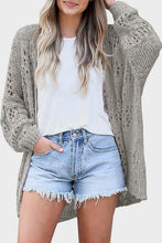 Load image into Gallery viewer, Womens Sweater-Openwork Open Front Long Sleeve Cardigan
