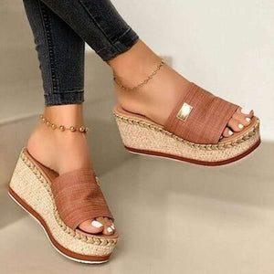 Womens Sandals-PU Leather Open Toe Sandals