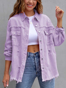 Womens Jacket-Pink Denim Jacket | Multi-Colors Denim Jacket | Denim Jacket