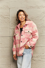 Load image into Gallery viewer, Womens Jacket-Plaid Collared Neck Button Down Jacket
