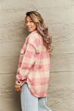 Load image into Gallery viewer, Womens Jacket-Plaid Collared Neck Button Down Jacket
