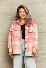 Load image into Gallery viewer, Womens Jacket-Plaid Collared Neck Button Down Jacket
