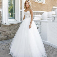 Load image into Gallery viewer, Princess Ball Gown Wedding Dress | Backless Strapless Broke Girl Philanthropy

