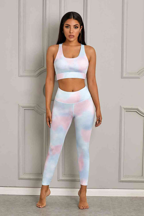 Womens Activewear-Printed Sports Bra and Leggings Set | Activewear/Activewear Sets