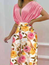 Load image into Gallery viewer, Womens Pants Set-Printed Surplice Top and Wide Leg Pants Set
