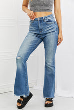 Load image into Gallery viewer, Womens Blue Jeans-RISEN Full Size Iris High Waisted Flare Jeans | Blue Jeans
