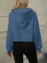 Load image into Gallery viewer, Womens Top-Raglan Sleeve Zip-Up Hoodie with Pocket | Coat &amp; Jacket &amp; Cardigan
