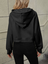 Load image into Gallery viewer, Womens Top-Raglan Sleeve Zip-Up Hoodie with Pocket | Coat &amp; Jacket &amp; Cardigan
