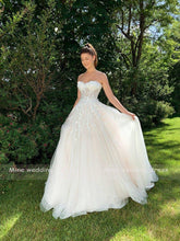 Load image into Gallery viewer, Romantic Lace Boho Beach Wedding Dress Broke Girl Philanthropy
