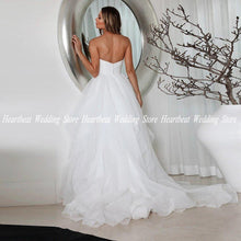 Load image into Gallery viewer, Romantic Sweetheart Beach Wedding Dress | Sweep Train Ruffles Broke Girl Philanthropy
