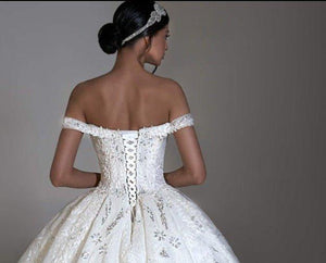Sweetheart Wedding Dress-Beaded Beach Bridal Gown | 0