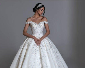 Sweetheart Wedding Dress-Beaded Beach Bridal Gown | 0