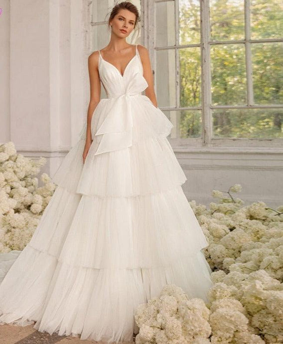 A Line Beach Wedding Dress-V-Neck A-Line Wedding Dress | Wedding Dresses
