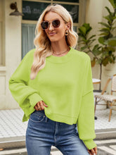 Load image into Gallery viewer, Womens Sweater-Round Neck Dropped Shoulder Sweater
