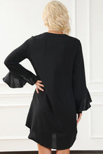 Load image into Gallery viewer, Womens Mini Dress-Round Neck Flare Sleeve Mini Dress | Dress
