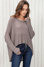 Load image into Gallery viewer, Womens Sweater-Round Neck Hi-Low Sweater
