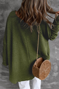 Womens Sweater-Round Neck Hi-Low Sweater