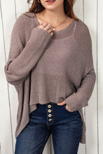 Load image into Gallery viewer, Womens Sweater-Round Neck Hi-Low Sweater
