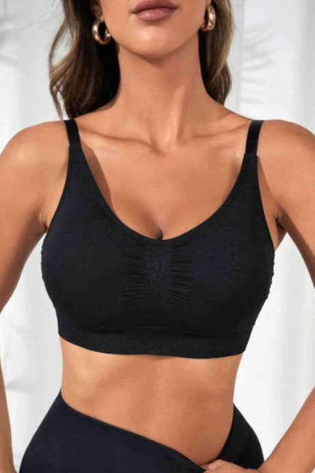 Womens Activewear-Scoop Neck Cropped Active Bra | Activewear/Activewear Sets