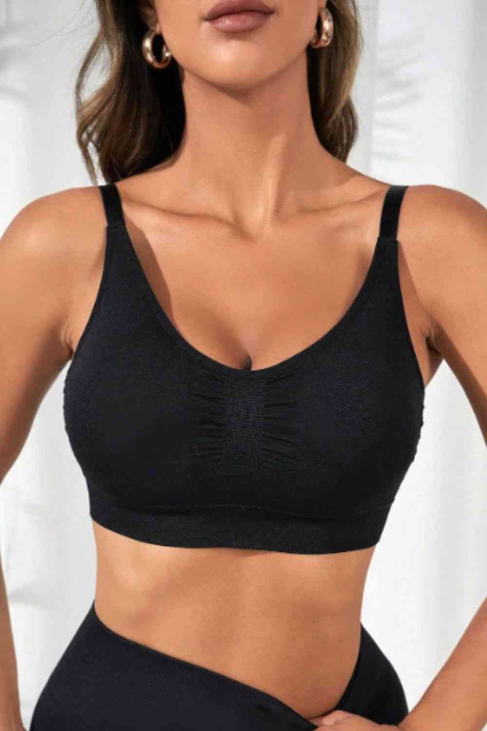 Womens Activewear-Scoop Neck Cropped Active Bra | Activewear/Activewear Sets