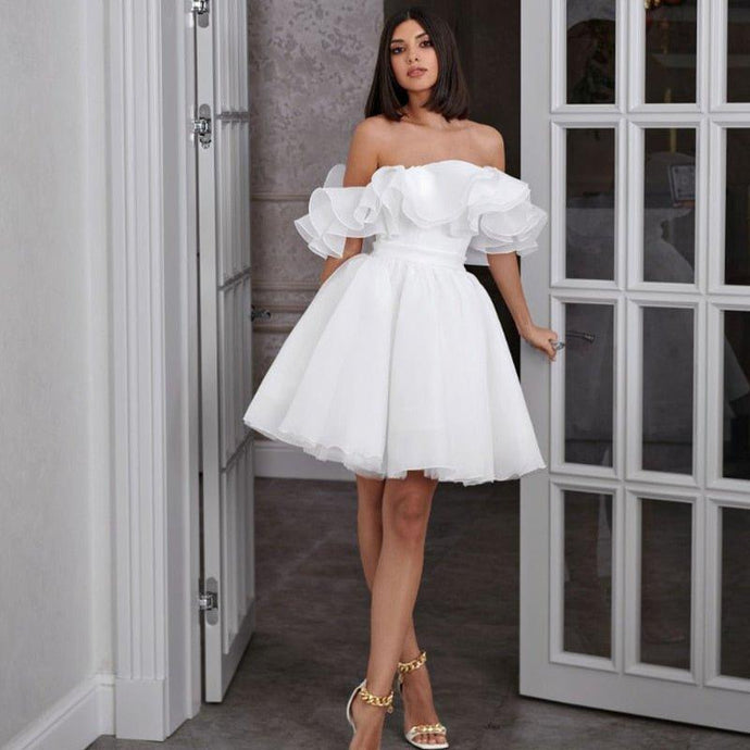 Short Wedding Dress-Off The Shoulder Beach Wedding Dress | Wedding & Bridal Party Dresses
