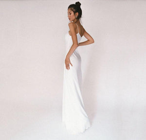 Simple Wedding Dress-Satin Beach Wedding Gown | Wedding Dresses