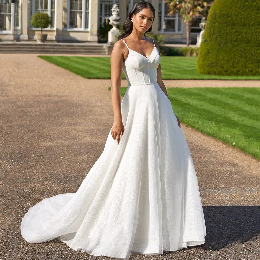 Simple Wedding Dress-Backless Beach Wedding Dress | Wedding & Bridal Party Dresses