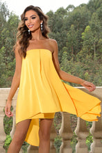 Load image into Gallery viewer, Womens Dress-Strapless Slit Layered Dress
