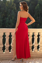 Load image into Gallery viewer, Womens Maxi Dress-Strapless Split Maxi Dress
