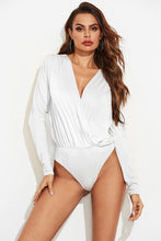 Load image into Gallery viewer, Womens Bodysuit-Surplice Long Sleeve Bodysuit | bodysuit
