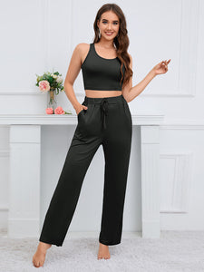 Womens Pants Set-Tank, Cardigan, and Pants Set