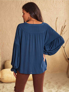 Womens Blouse-Tie Neck Long Sleeve Blouse | Tops/Blouses & Shirts