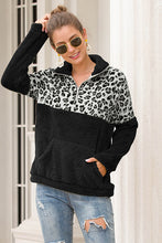 Load image into Gallery viewer, Womens Sweatshirt-Two-Tone Zip-Up Turtle Neck Sweatshirt | Coat &amp; Jacket &amp; Cardigan
