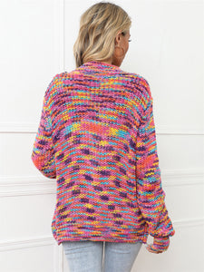 Womens Sweater-V-Neck Long Sleeve Cardigan
