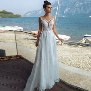 Beach Wedding Dress-Tulle Lace Bridal Gown | Wedding Dresses