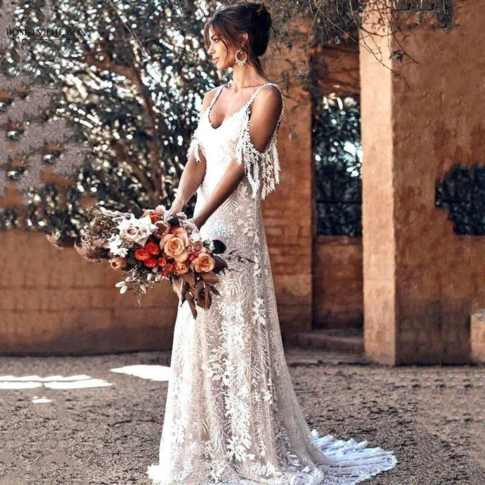 Country Lace Bridal Gown-Vintage Lace Wedding Dress | Wedding Dresses