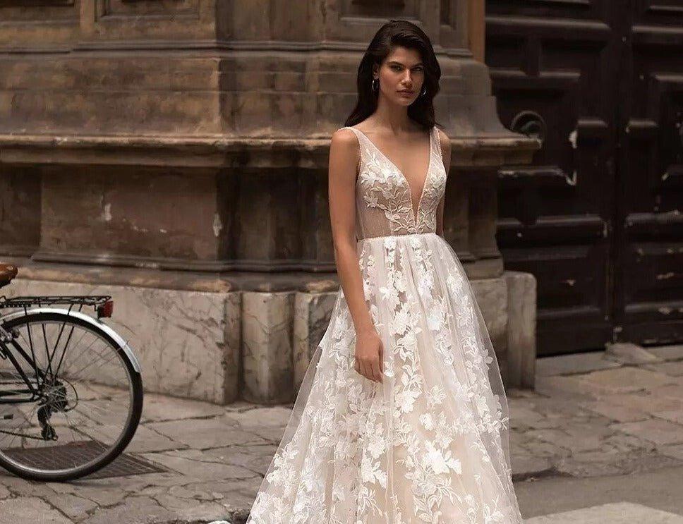 Lace Wedding Dress-Vintage Bohemian Wedding Dress | Wedding Dresses