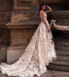 Lace Wedding Dress-Vintage Bohemian Wedding Dress | Wedding Dresses