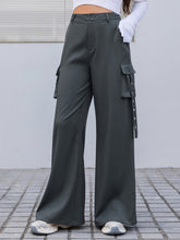 Load image into Gallery viewer, Womens Pants-Wide Leg Cargo Womens Pants
