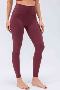 Womens Leggings-Wide Waistband Slim Fit Active Leggings